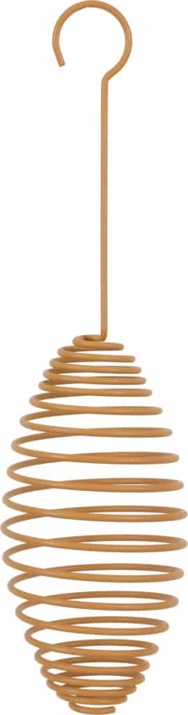 Zolux Spiral-Futterspender klein für Fettkugeln für Vögel, Farbe Honiggelb