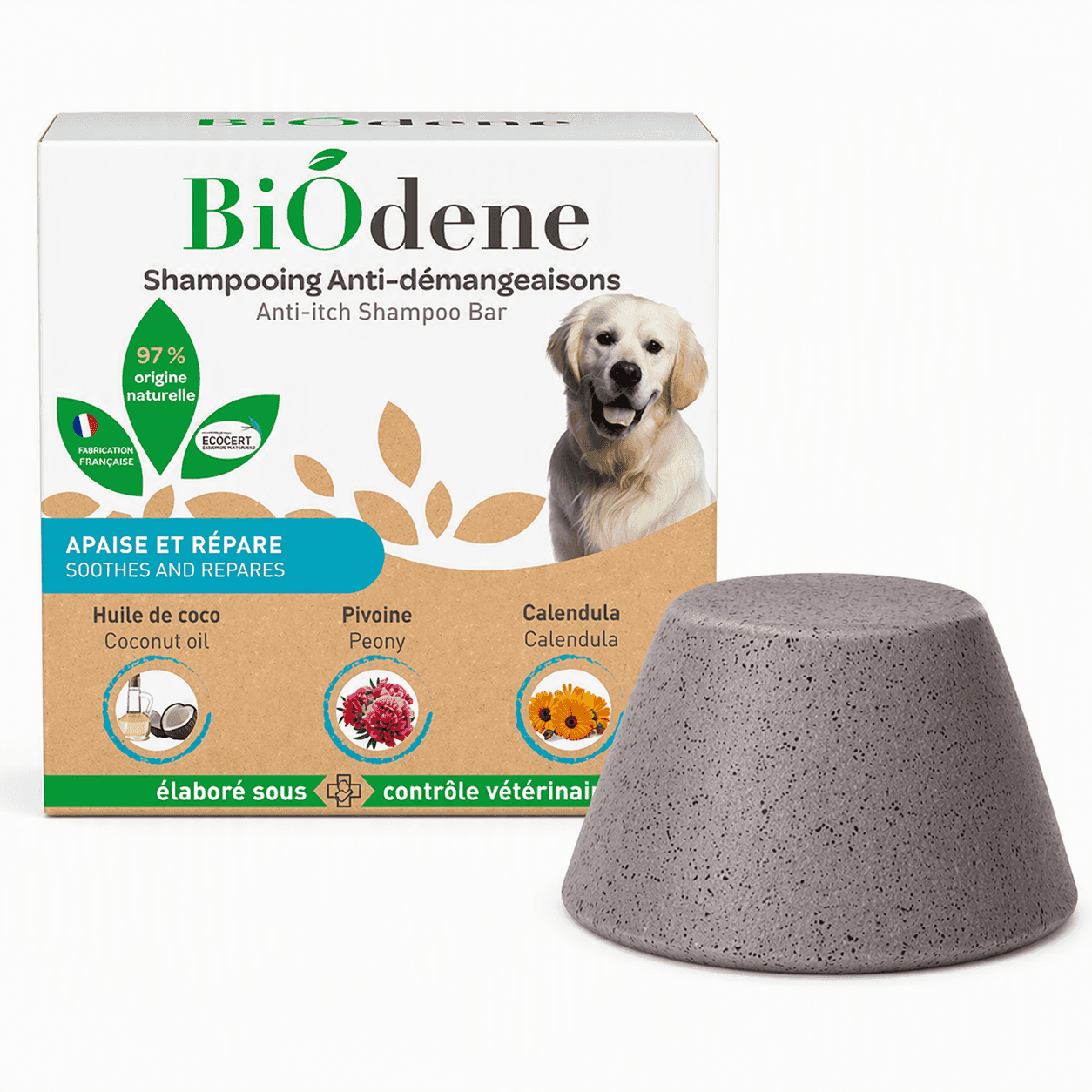 FRANCODEX  Anti-Juckreiz-Shampoo für Hunde BIODENE im Würfel 100 ml
