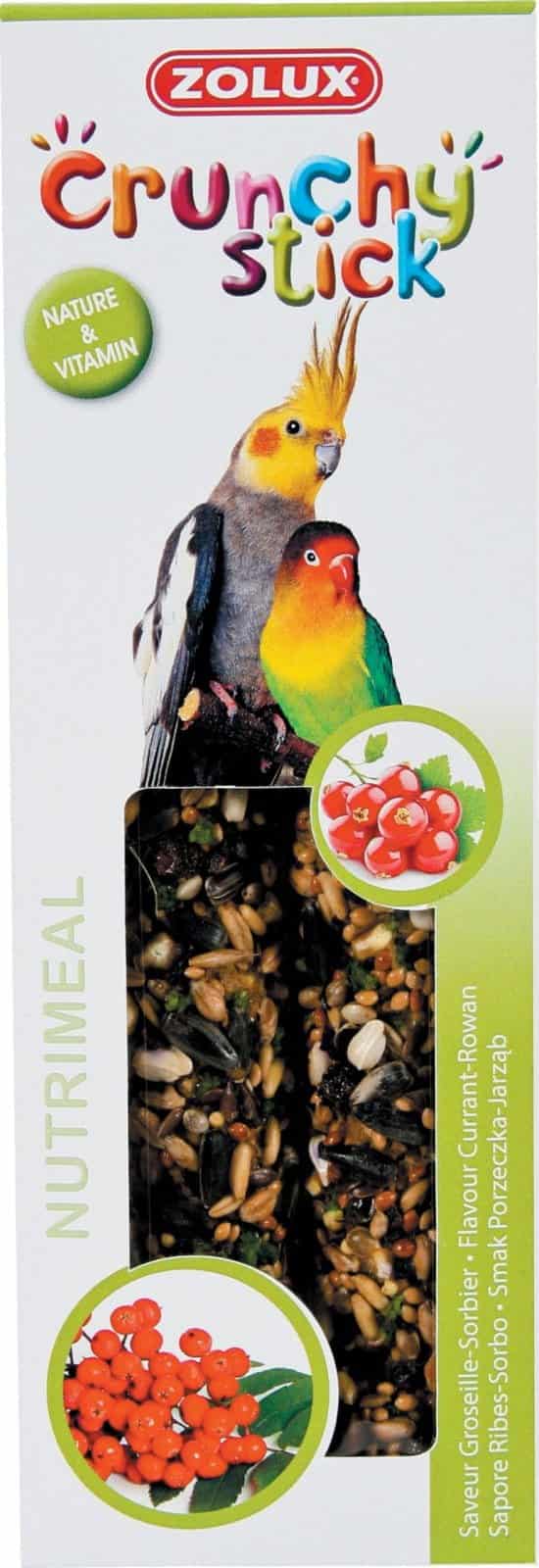 ZOLUX Crunchy Stick mittelgroße Papageien Johannisbeere/Eberesche 115 g