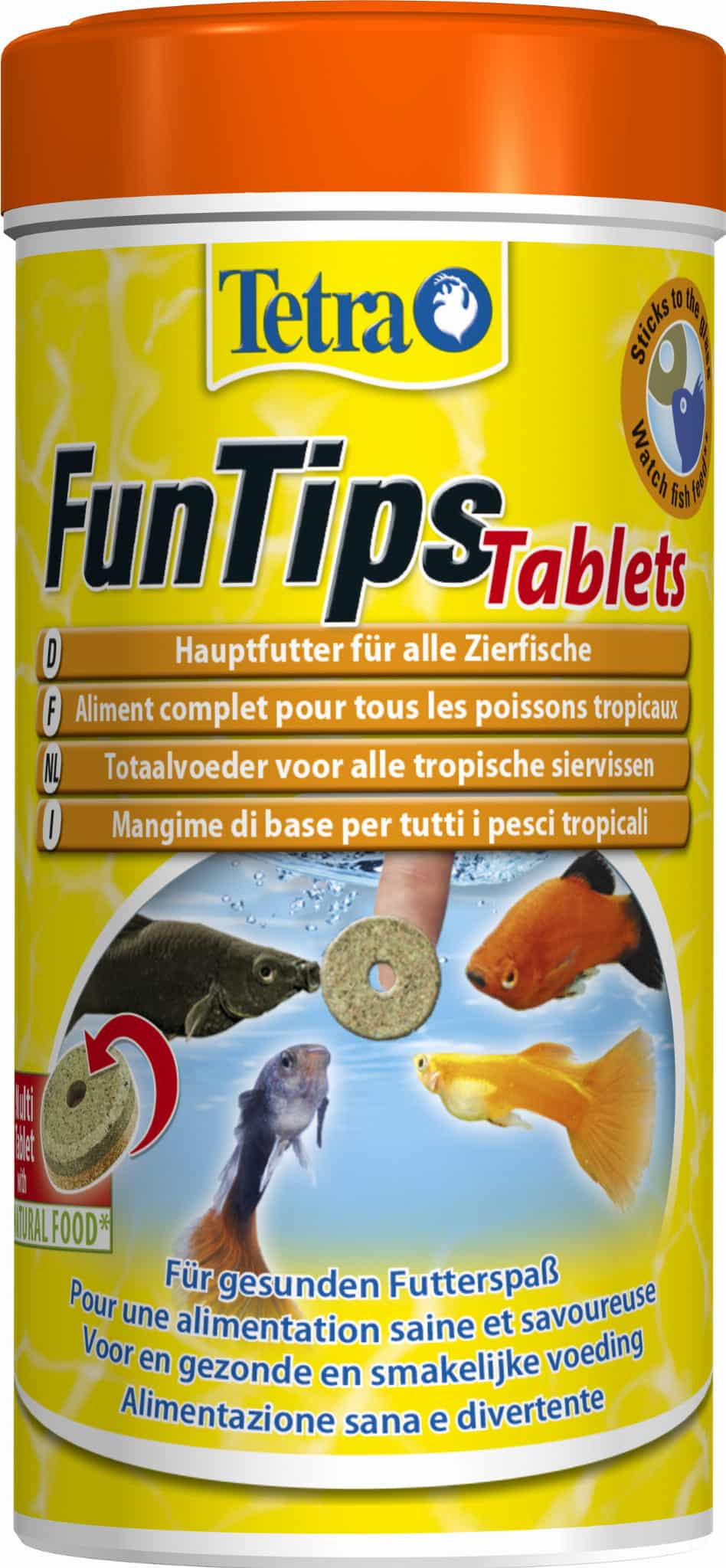 Tetra Tips – Tablettenfutter für Fische, 300 Stück, haftet an der Aquarienscheibe
