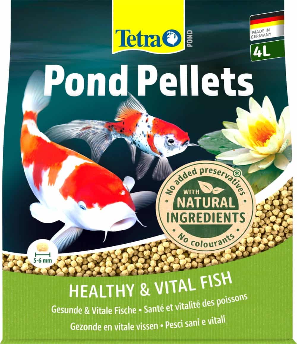 TETRA Pond Pellets 4 L – Futter für Teichfische im Gartenteich, Pellets