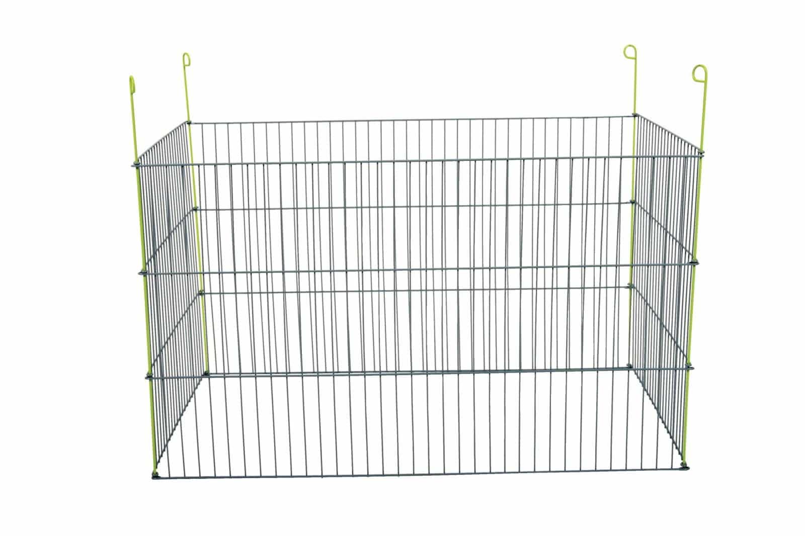 ZOLUX Rechteckiger Auslaufkäfig für Kaninchen und Meerschweinchen, Farbe Grau