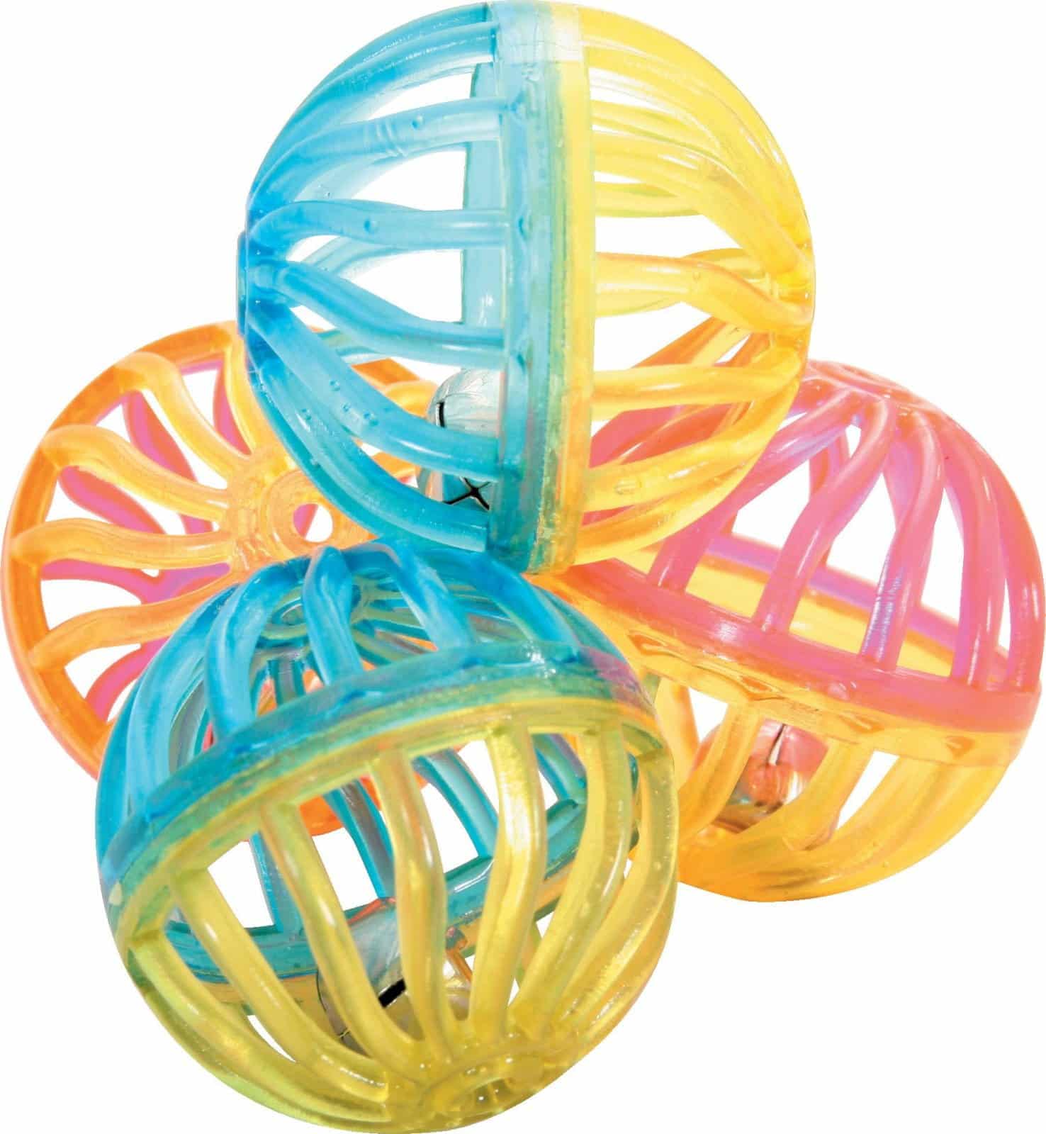 ZOLUX Katzenspielzeug – Set mit 4 Glockenbällen, Ø 4 cm