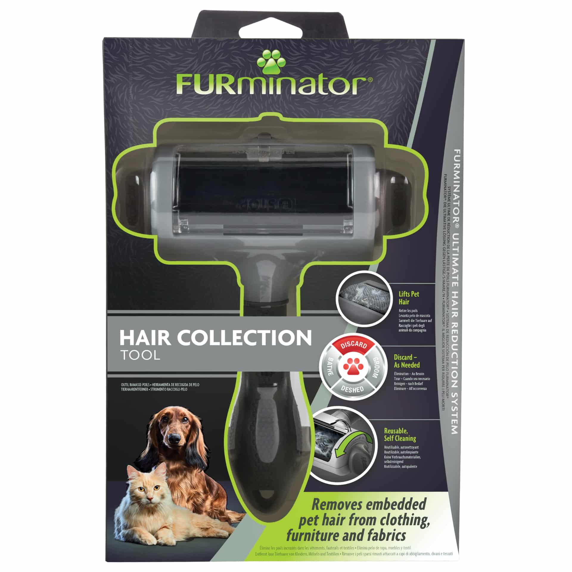 FURMINATOR Fusselrolle mit Auffangbehälter zur Haarentfernung