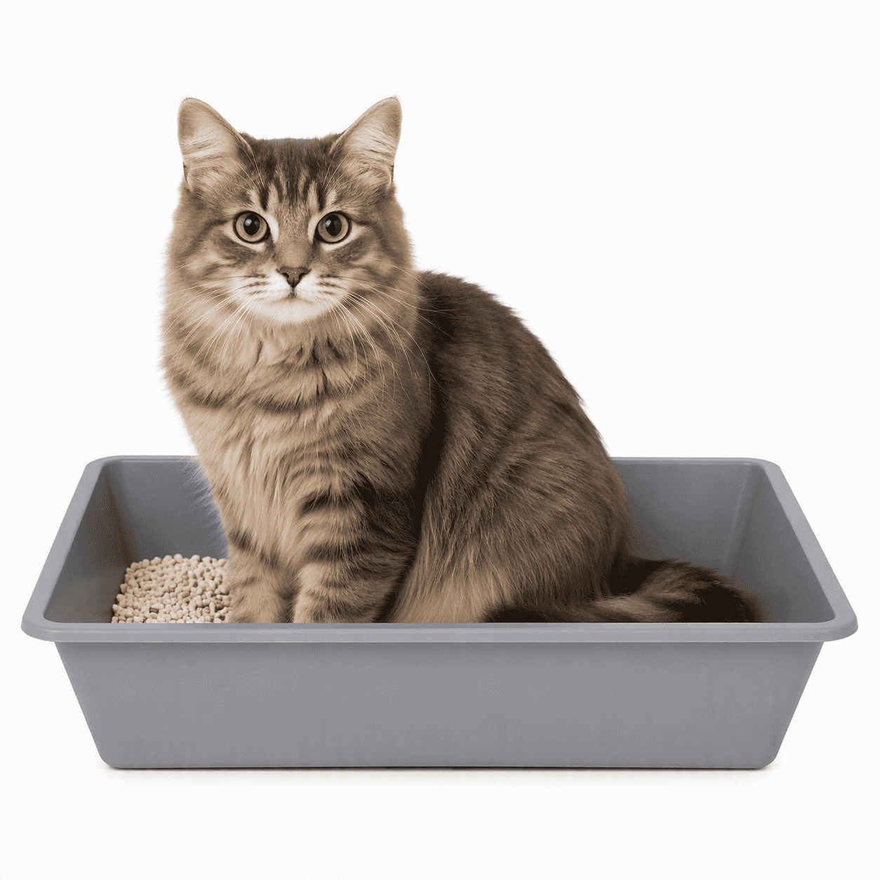 ZOLUX Katzentoilette 2, 50 x 35 x 12 cm, Farbe: Grau