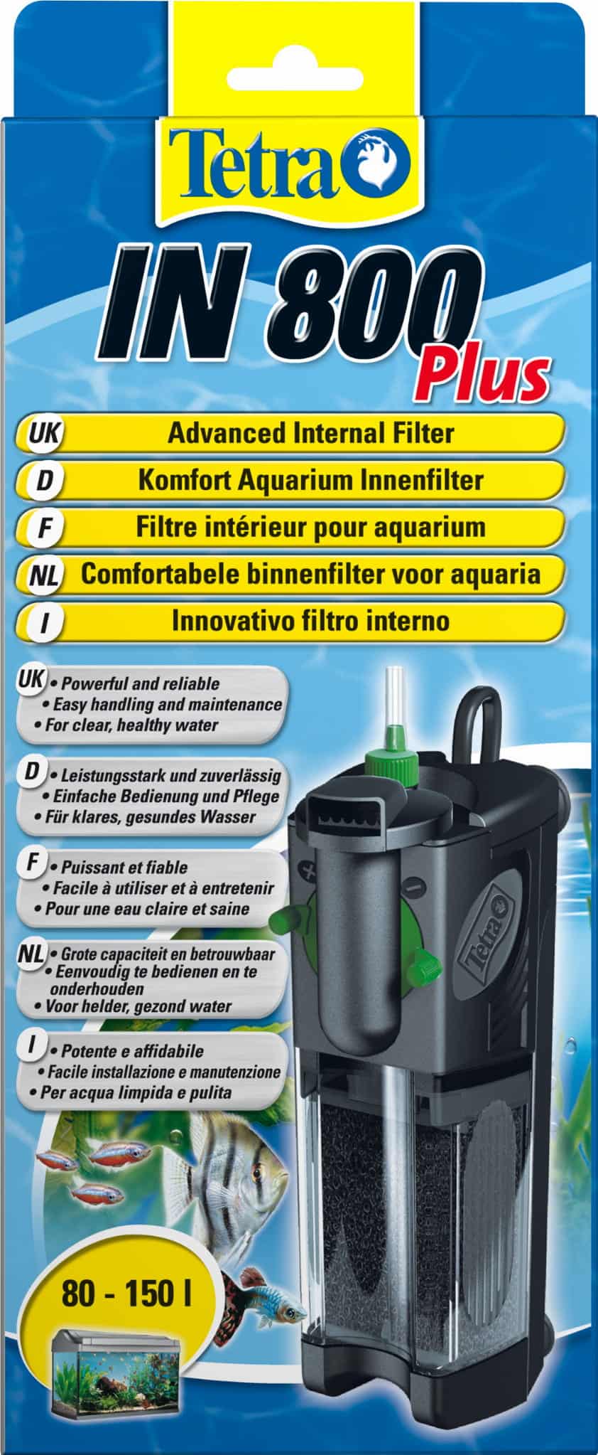 TETRA IN plus Innenfilter IN 800 – Innenfilter für Aquarien von 80–150 l