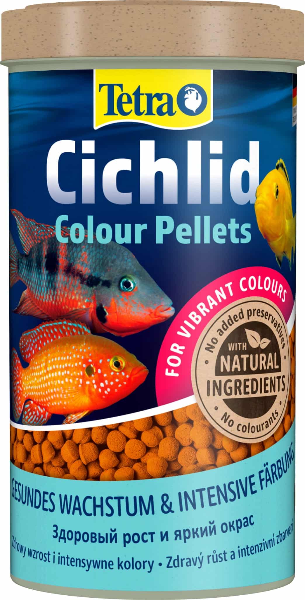 TETRA Cichlid Colour Pellets 500 ml, Futter für Buntbarsche.