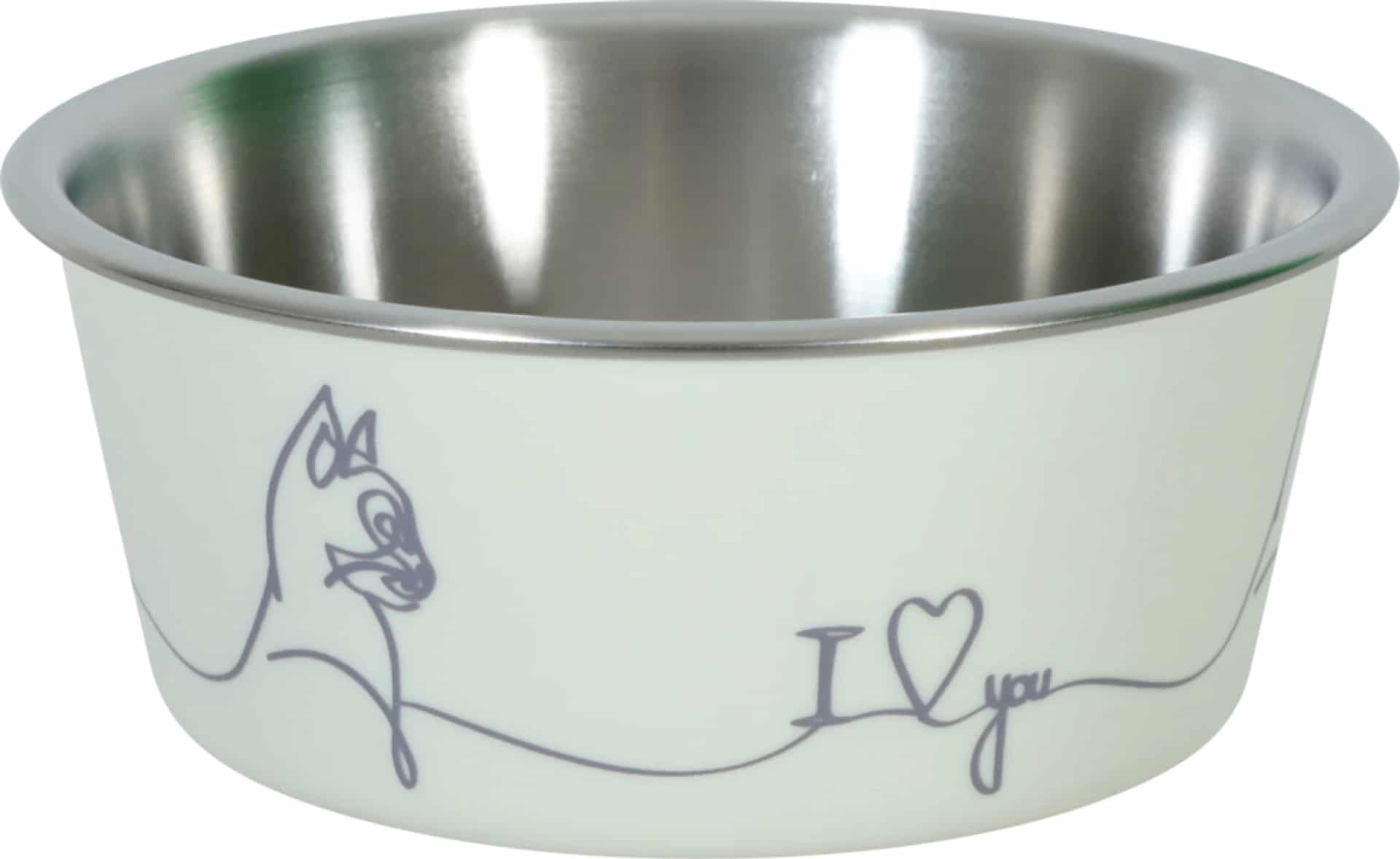 ZOLUX Rutschfester Katzennapf LOVE, beige, 400 ml
