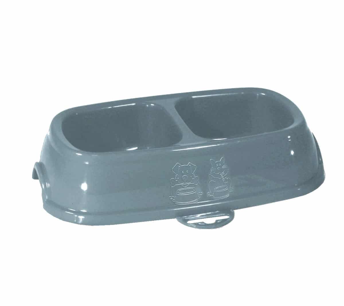ZOLUX Doppelnapf mit rutschfester Unterseite für Hunde und Katzen BREAK 13 0,2 l x 2 blau