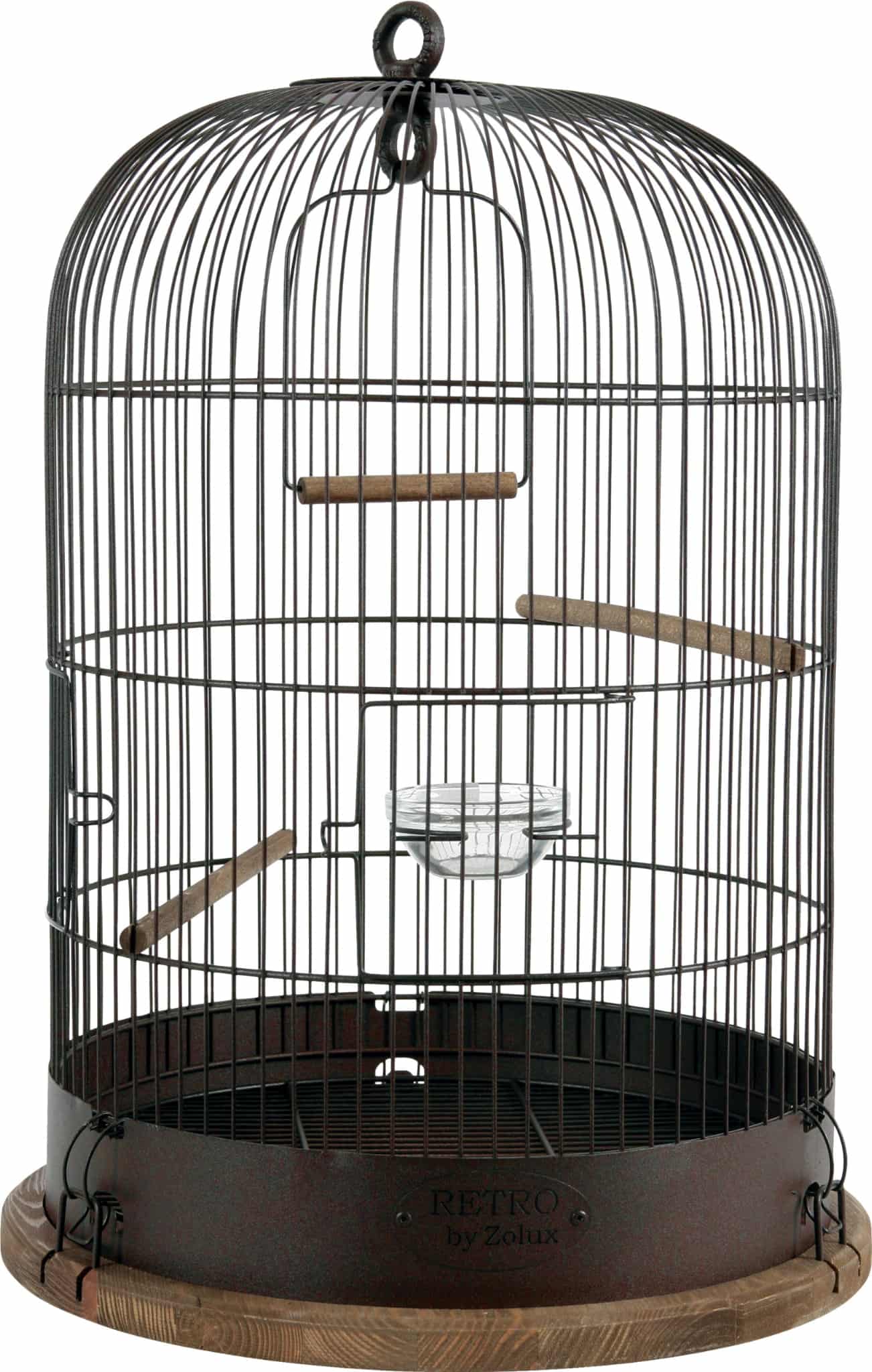 ZOLUX Vogelkäfig Retro Lisette Ø 35 – Farbe Dunkelbraun
