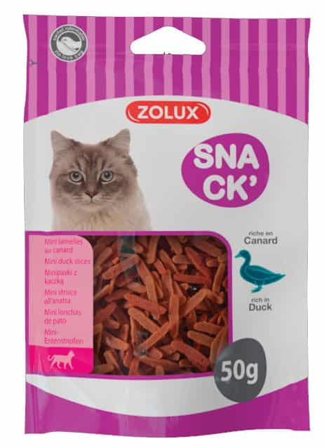 ZOLUX Katzensnack – Mini-Streifen mit Ente 50 g