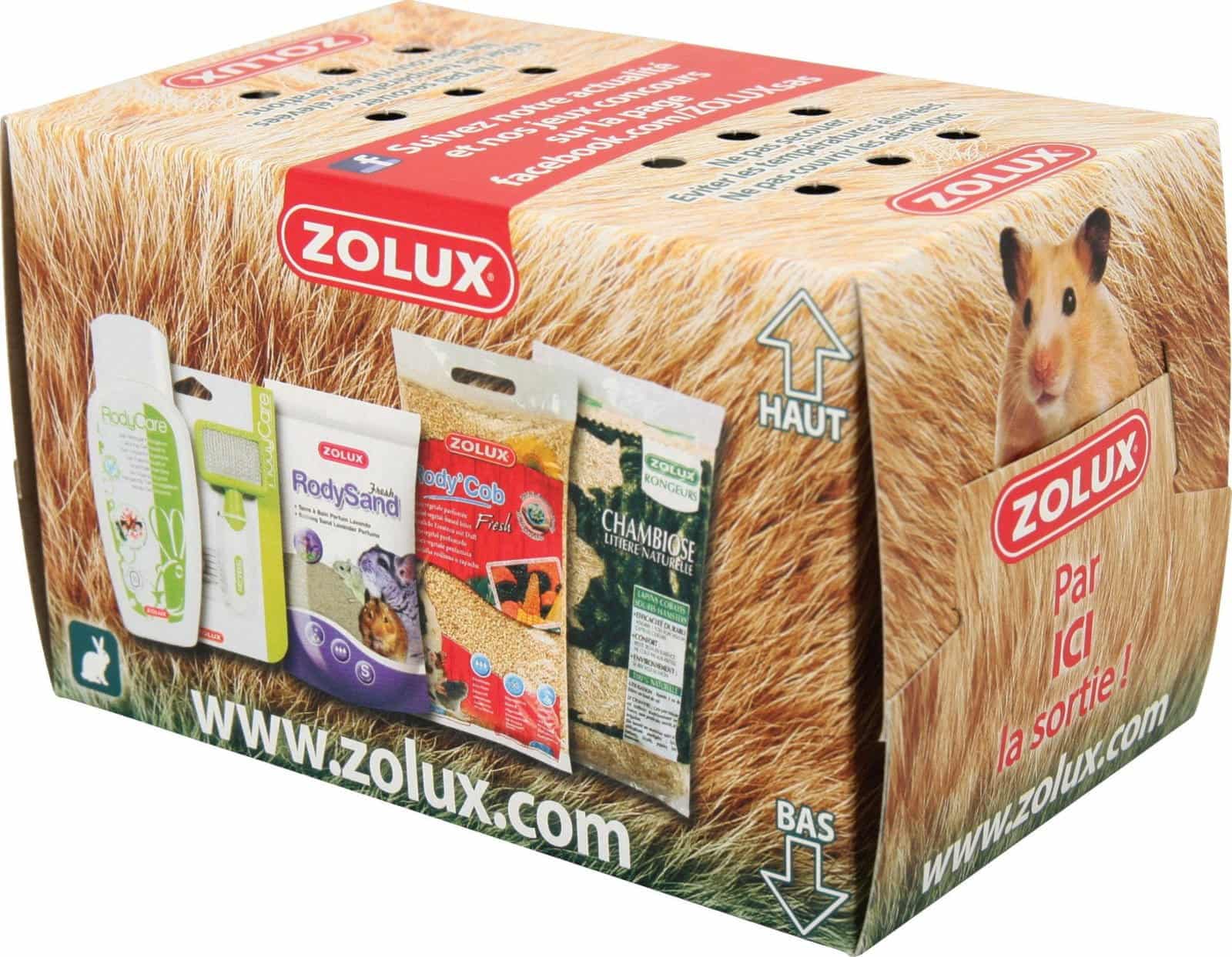 ZOLUX Karton-Transportbox für Nagetiere mit Belüftung, groß