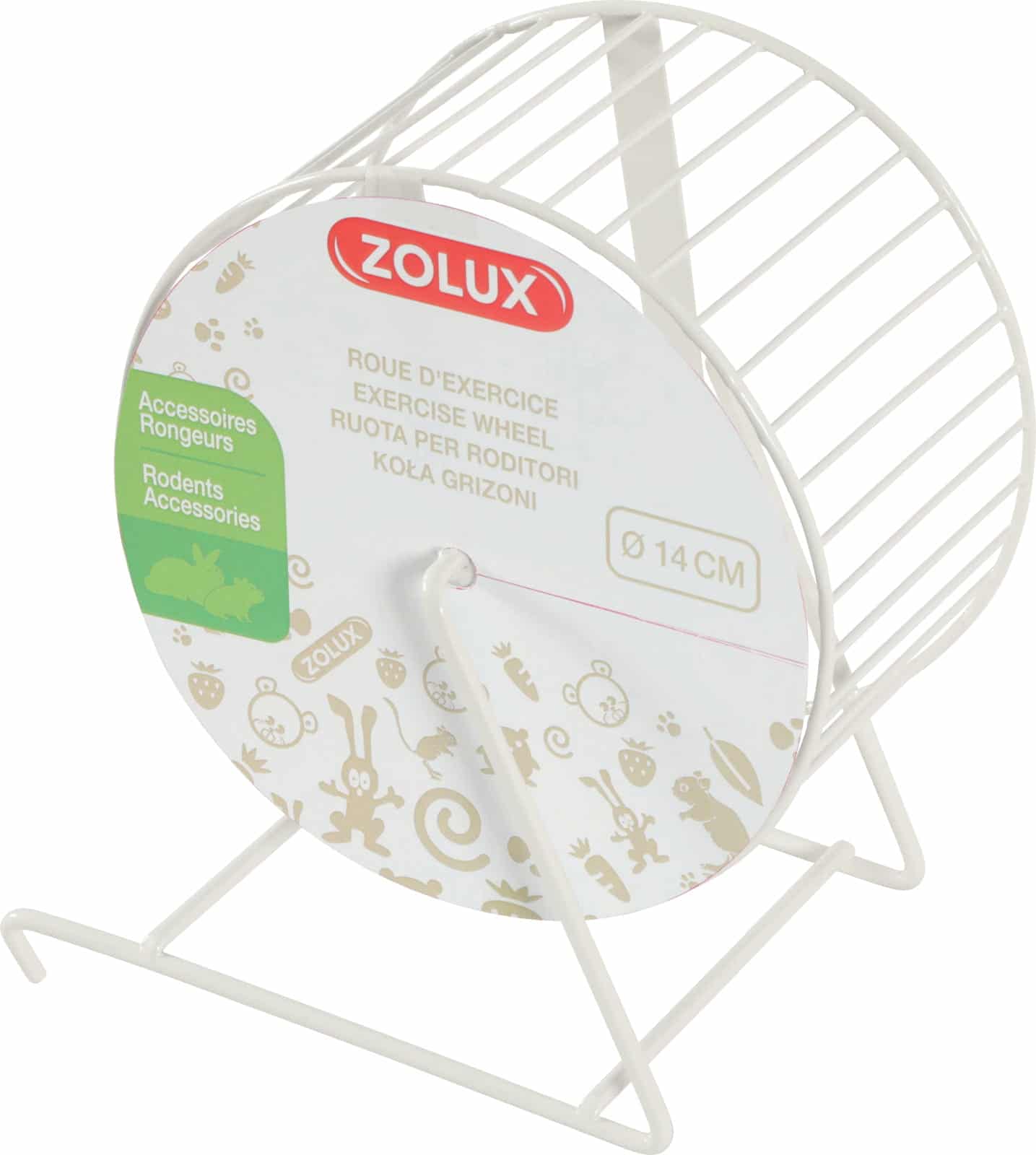 ZOLUX Metall-Laufrad für Nagetiere 14 cm, Farbe: Beige