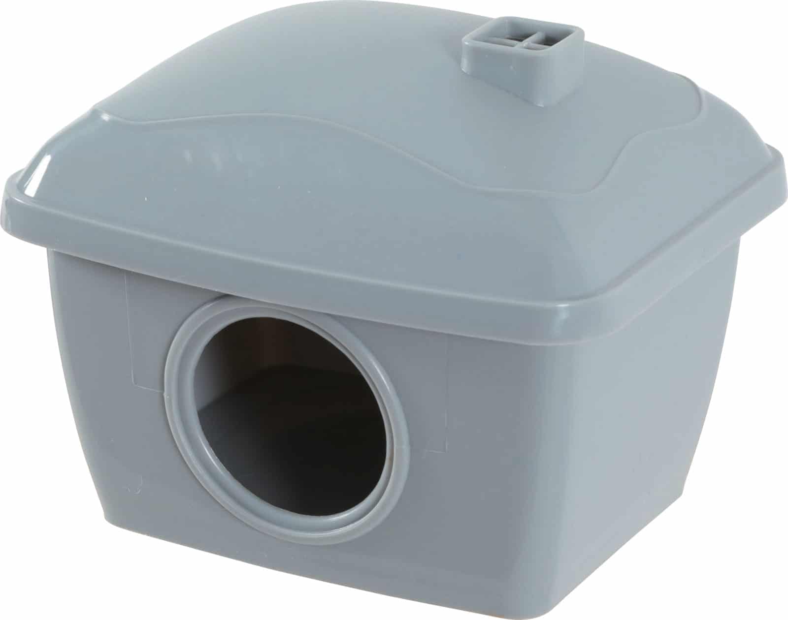 ZOLUX Kunststoffhaus für Hamster mit beweglichem Dach, 130 x 110 x 120 mm, Farbe: Grau