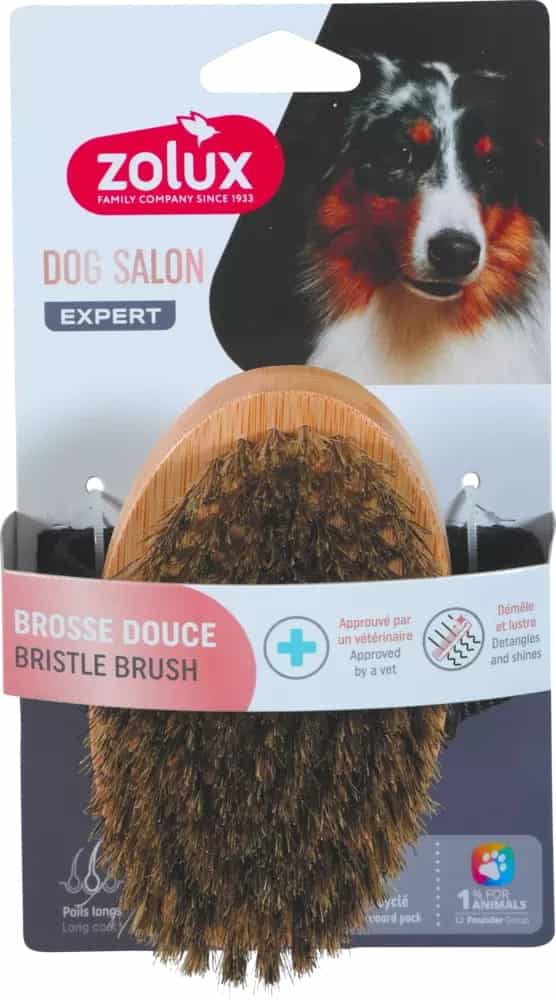 ZOLUX Weiche Holzbürste für Hunde mit langem Fell – DOG SALON