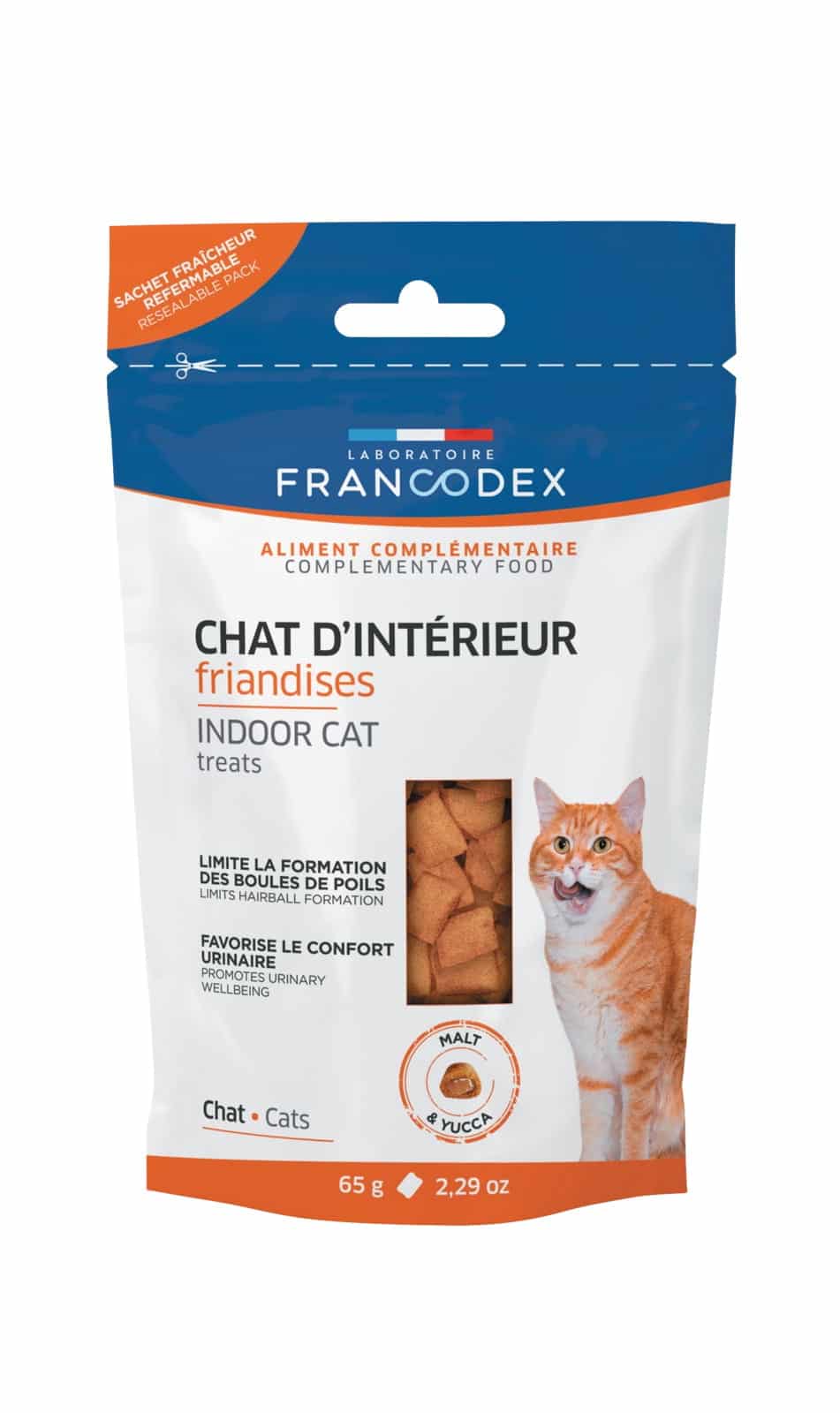 FRANCODEX Katzensnack – für die Harnwege / gegen Haarballen 65 g