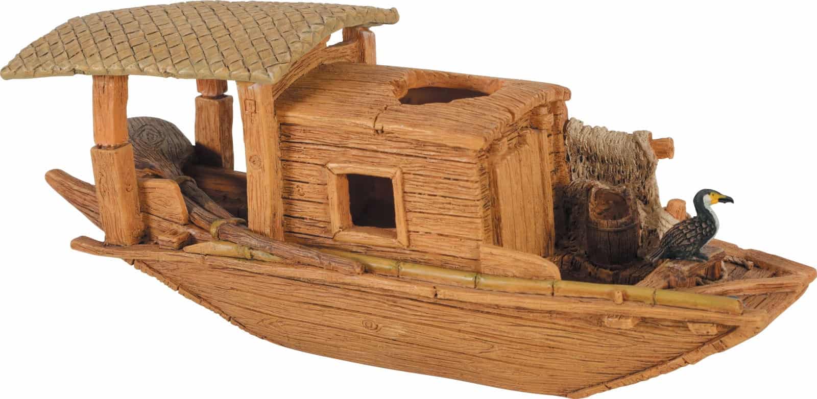 Zolux Dekoration für Aquarium Fischerboot Modell 1 S 4,4x14,5x6,5 cm