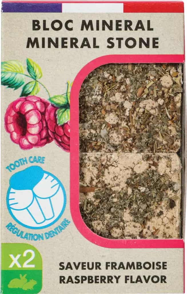 ZOLUX Mineralwürfel für Kaninchen und Nagetiere EDEN mit Himbeere 2 Stk. x 100 g