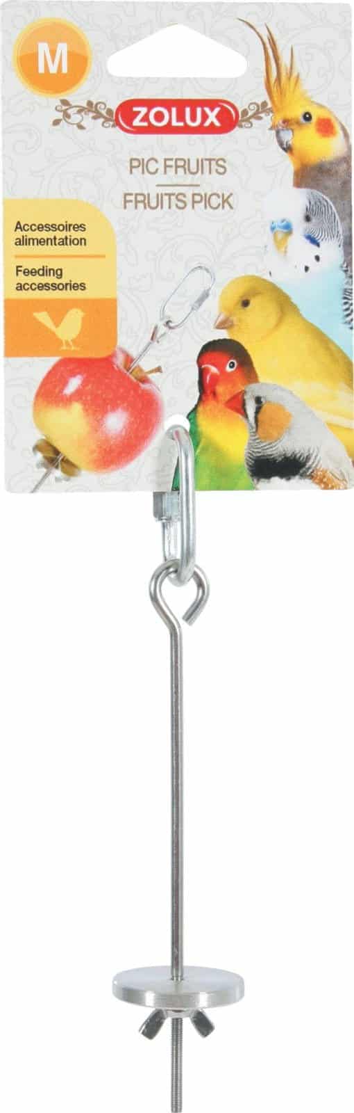 ZOLUX Metall-Futterhalter für Obst – zum Aufhängen im Vogelkäfig M