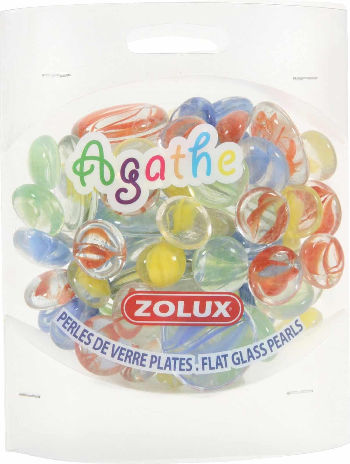 ZOLUX Aquariendekoration Glassteine Agathe Mix