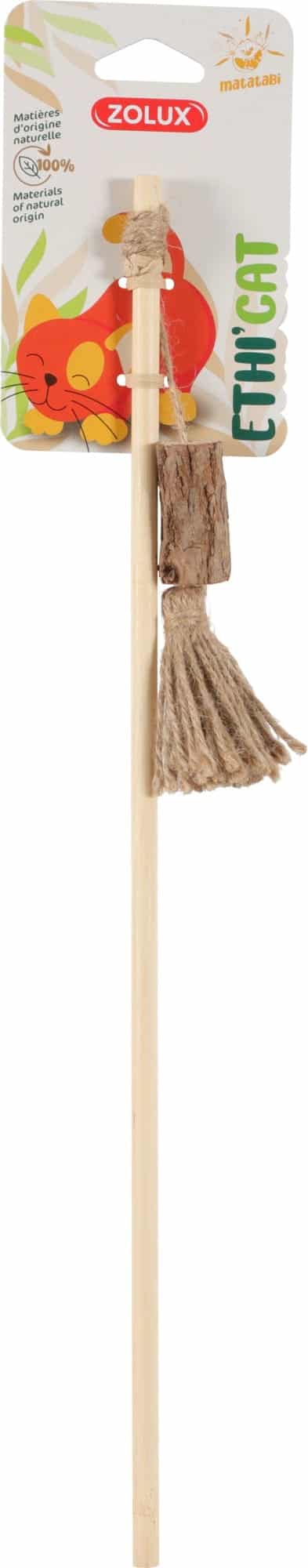 ZOLUX Katzenspielzeug – Spielangel mit Pompon und Matatabi ETHICAT, 40 cm