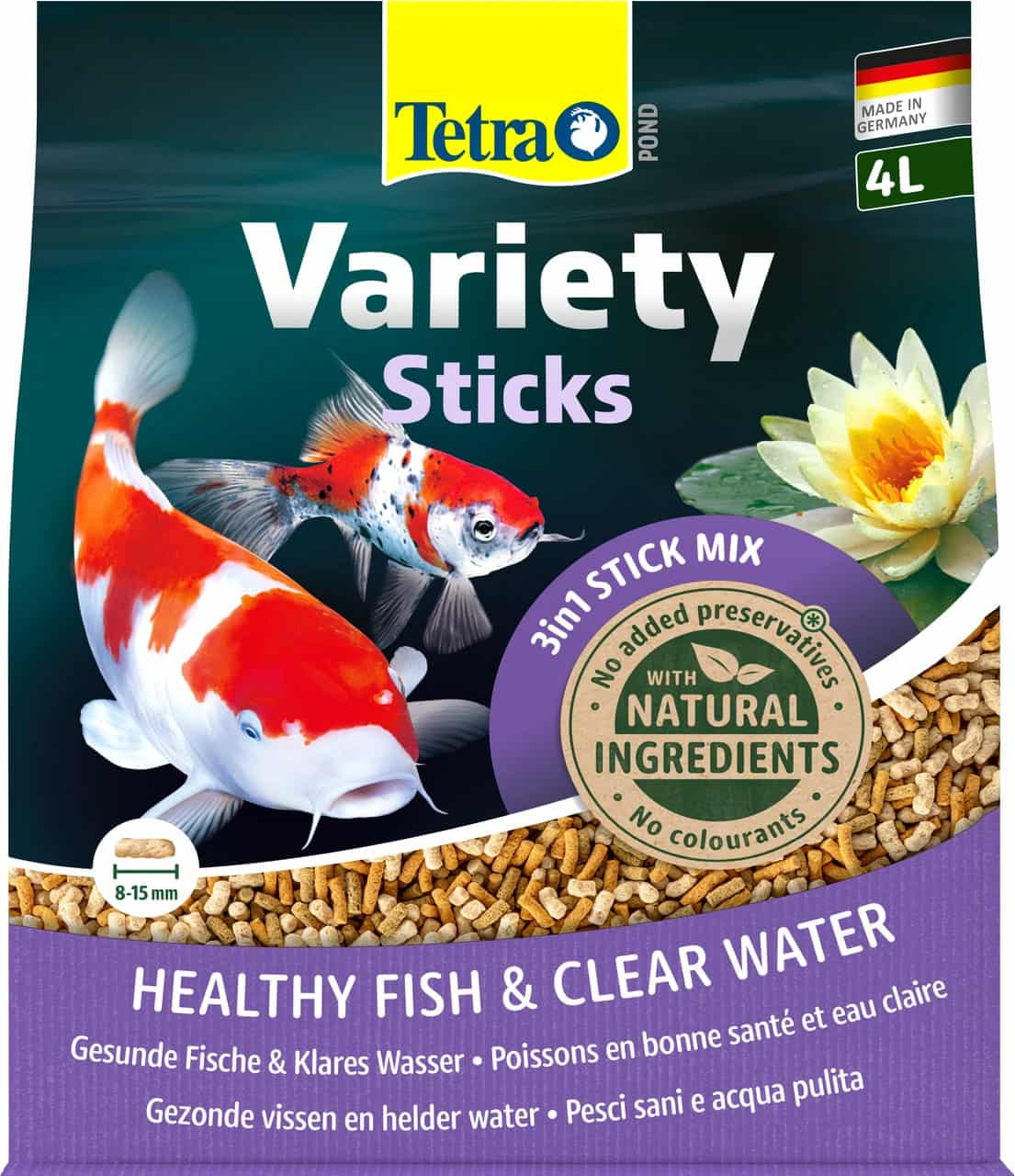 TETRA Pond Variety Sticks 4 L – Futter für Teichfische im Gartenteich
