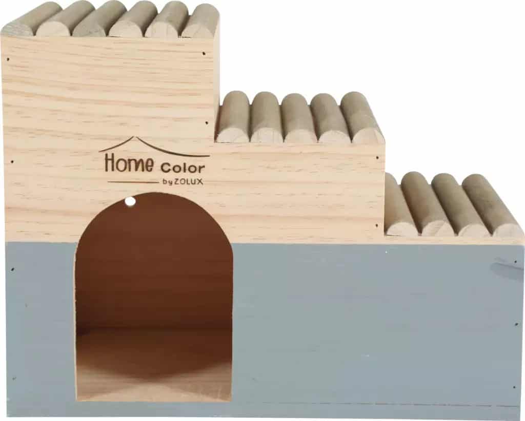 ZOLUX Holzhaus für ein Nagetier aus Bohlen Home Color L 235x300x180 mm