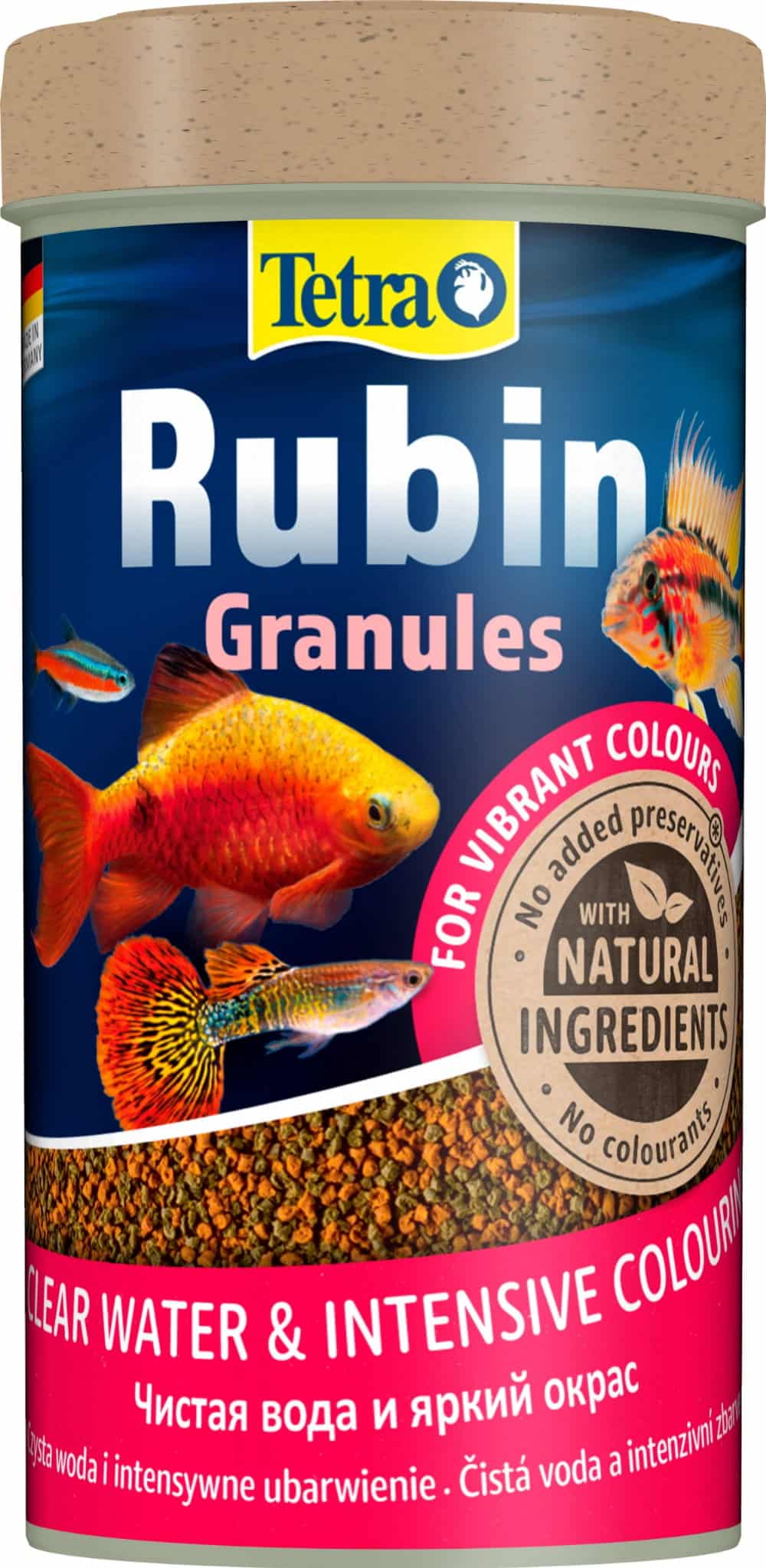 TETRA Rubin Granules 250 ml, Granulatfutter für Fische zur Verstärkung der Farbintensität