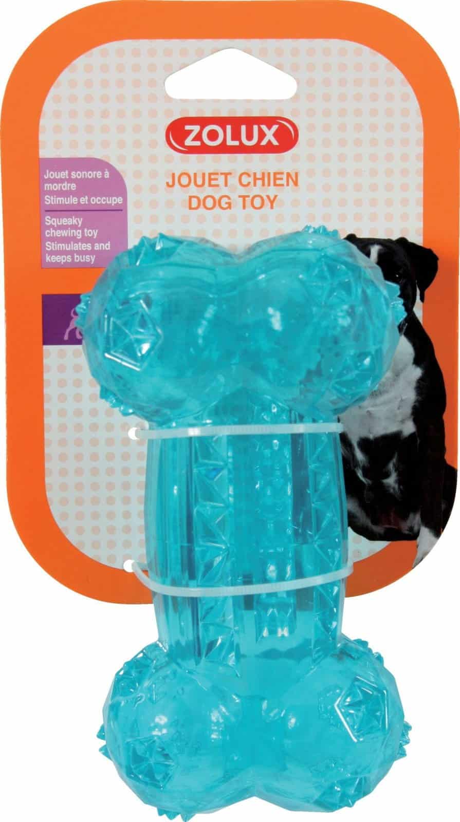 ZOLUX Hundespielzeug Knochen TPR POP 14 cm türkis