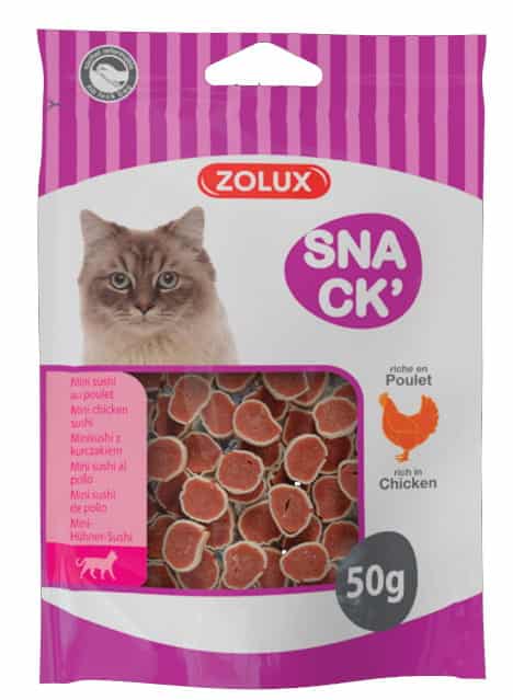 ZOLUX Katzensnack – Mini-Sushi mit Huhn 50 g