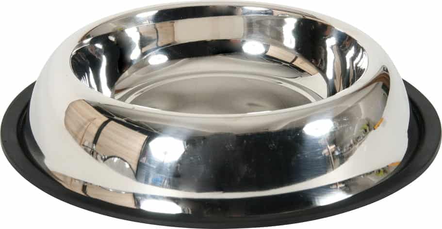 ZOLUX INOX Napf mit Gummiboden für Hunde und Katzen 15,5 cm 0,225 l