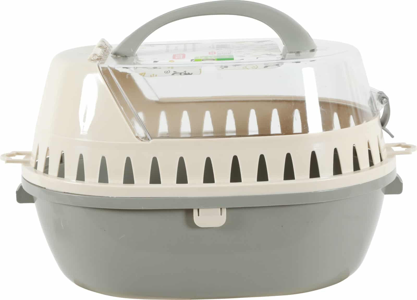 ZOLUX Mittelgroße Transportbox für Nagetiere, Farbe Beige/Grau