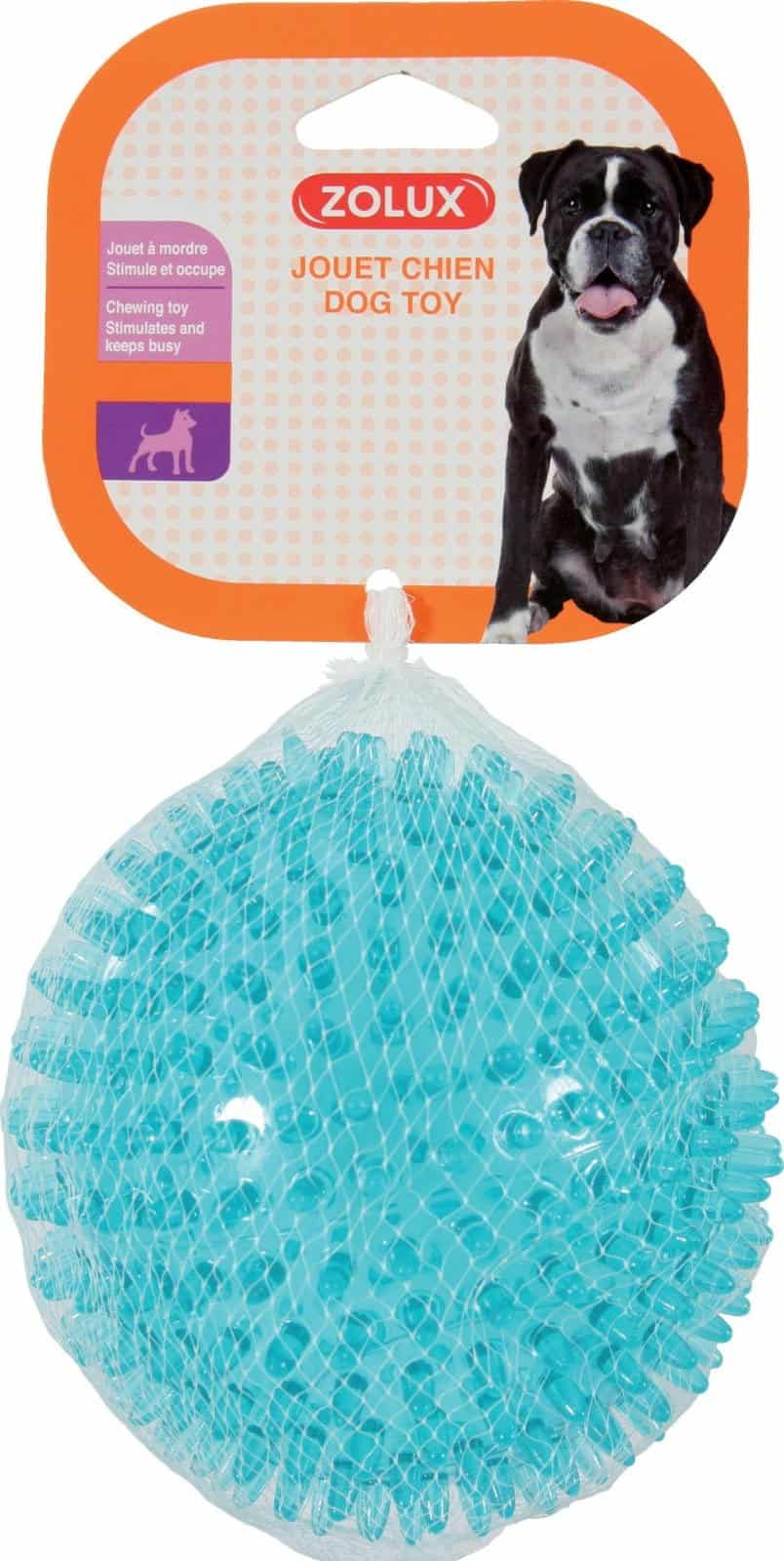 ZOLUX Hundespielzeug Ball mit Spikes TPR POP 13 cm türkis