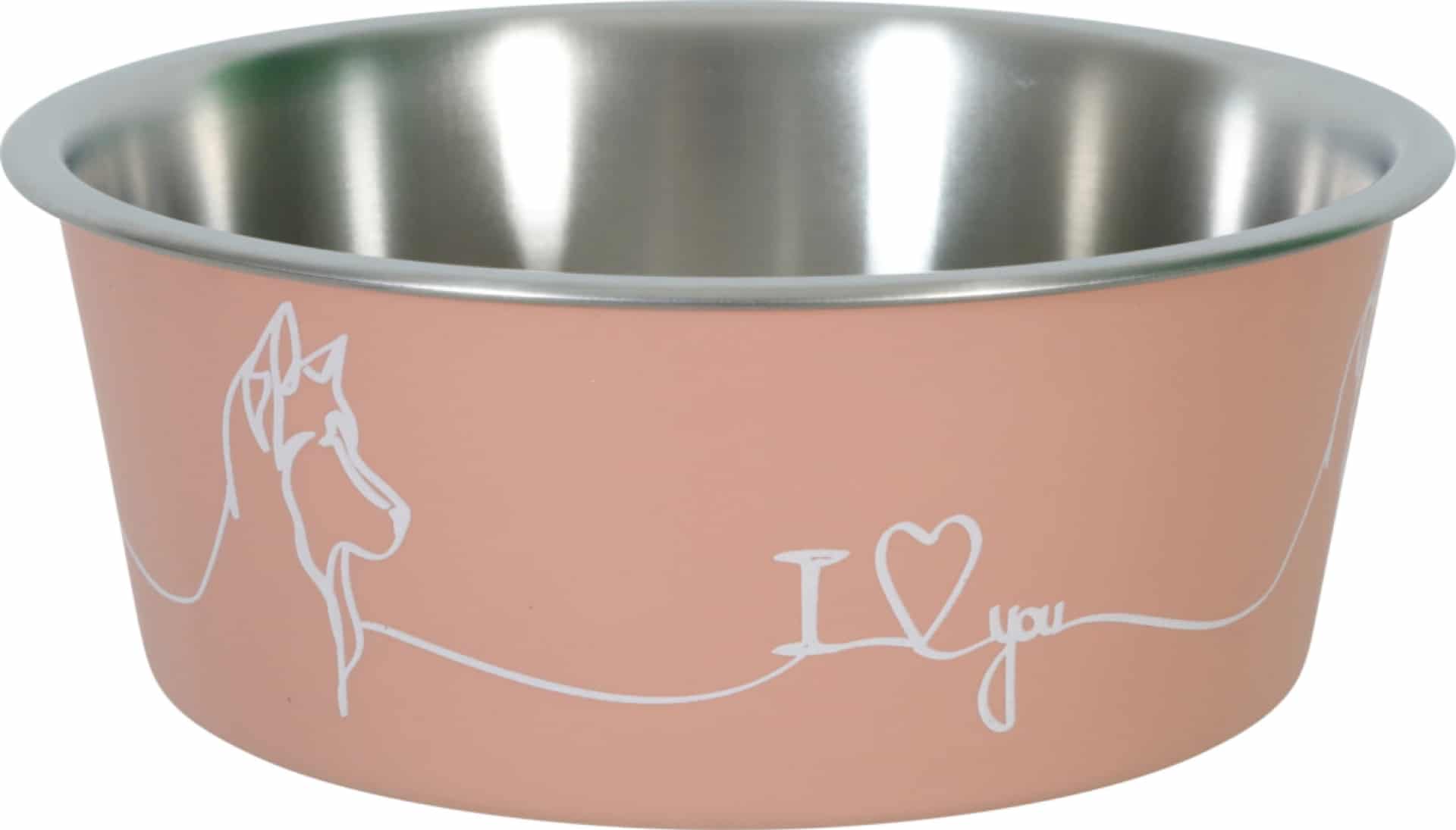 ZOLUX Anti-Rutsch-Hundenapf LOVE Lachsfarbe 750ML