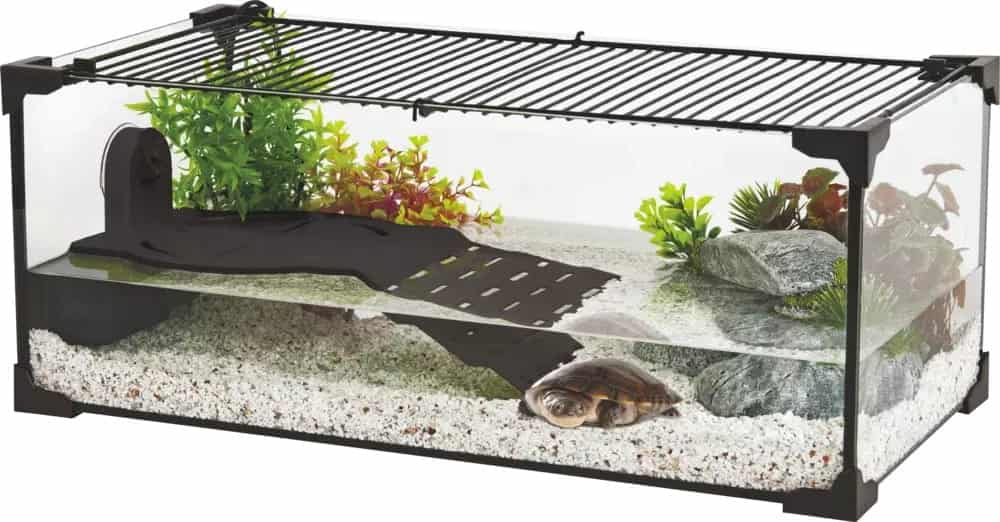 ZOLUX Aquaterrarium für Wasserschildkröten KARAPAS AQUA PRO 60x30x20 cm schwarz
