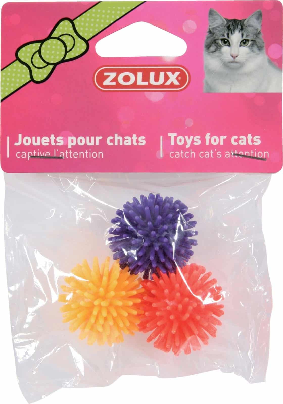 ZOLUX Katzenspielzeug 3er-Set Bälle Sterne 4 cm