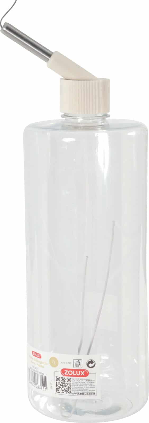 ZOLUX Trinkflasche für Nagetiere, 1000 ml, Farbe: Beige/Grau