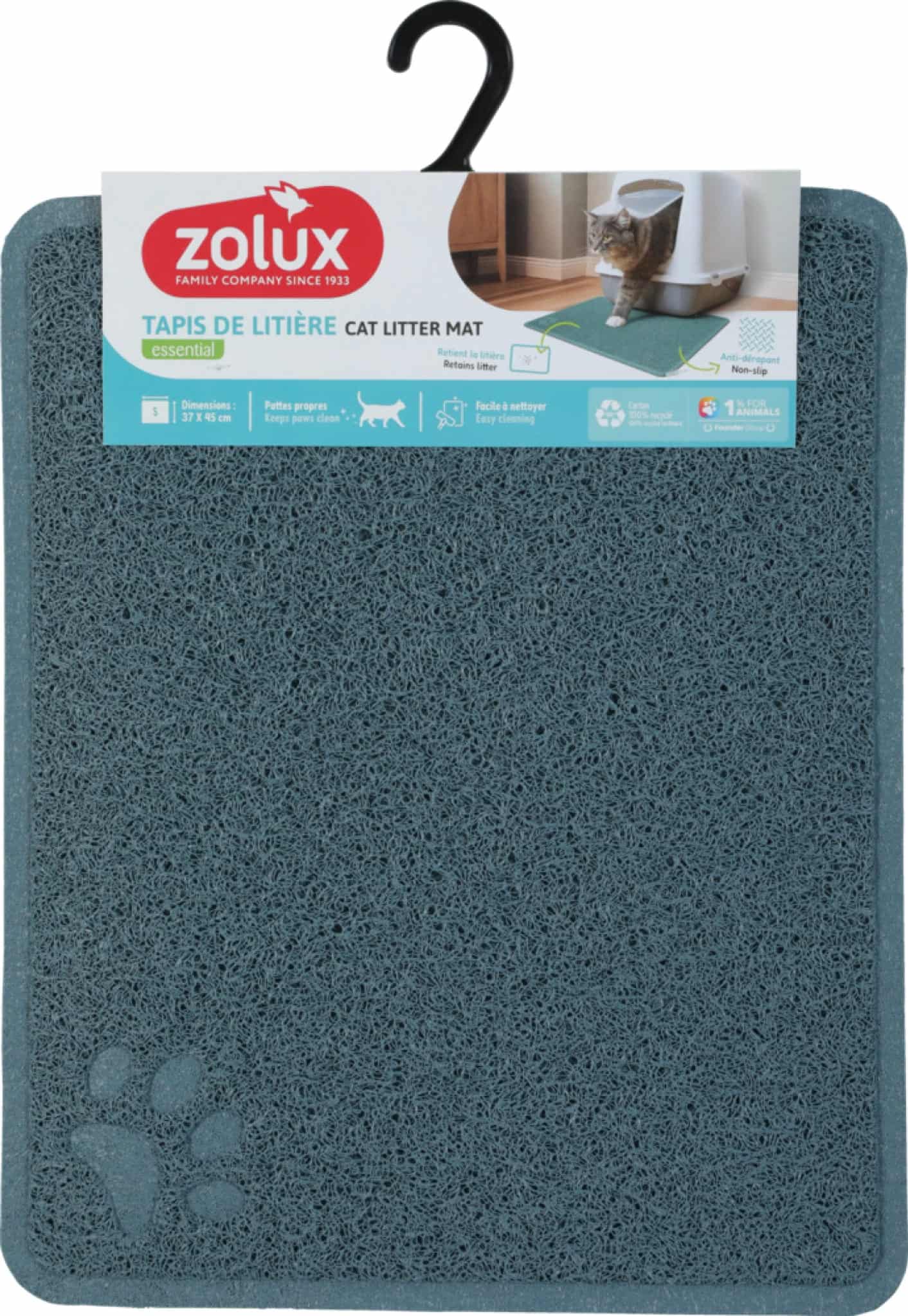 ZOLUX Katzentoiletten-Matte blau 37x45 cm