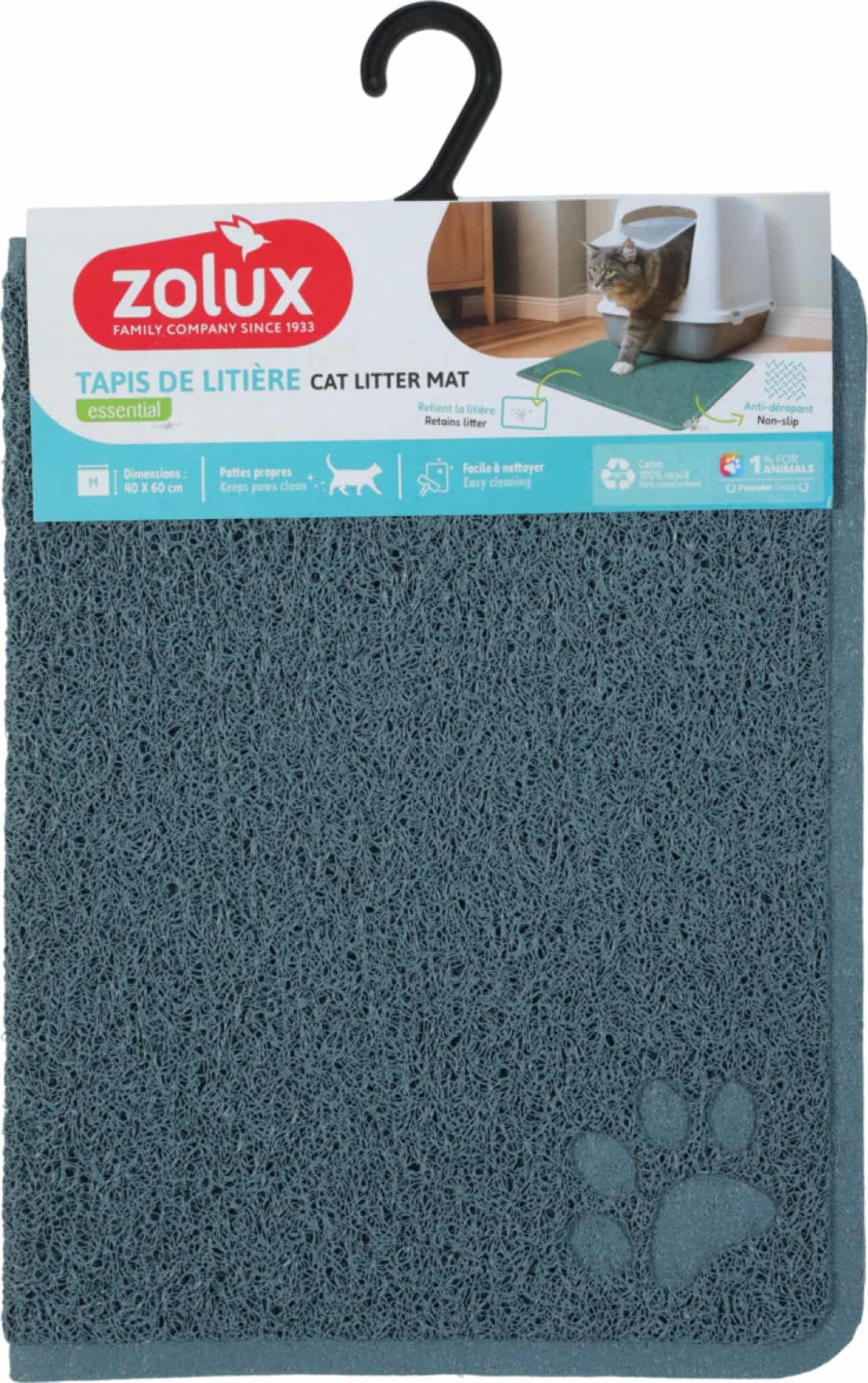 ZOLUX Katzentoiletten-Matte blau M groß 40x60 cm