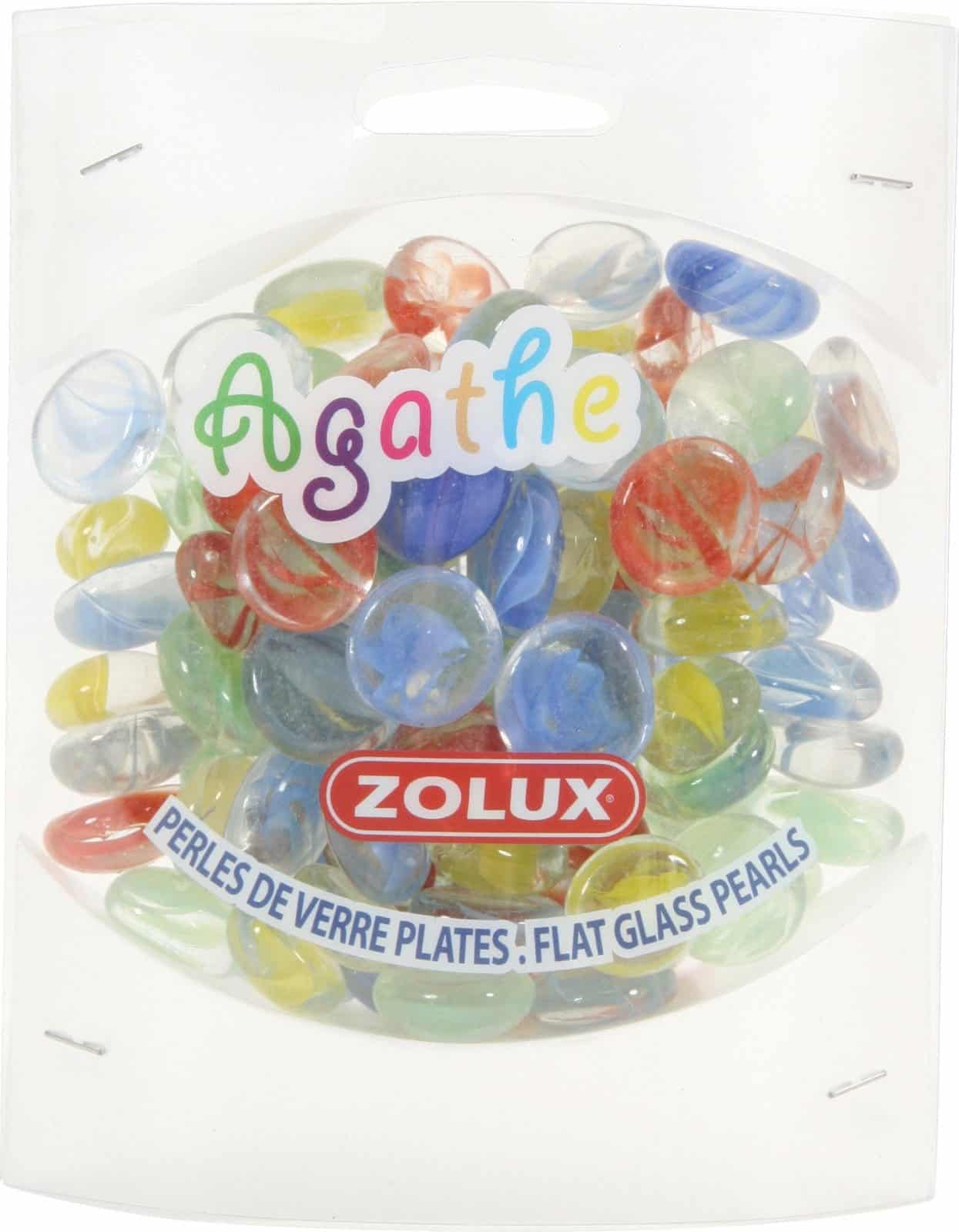 ZOLUX Aquariendekoration Glassteine Agathe klein