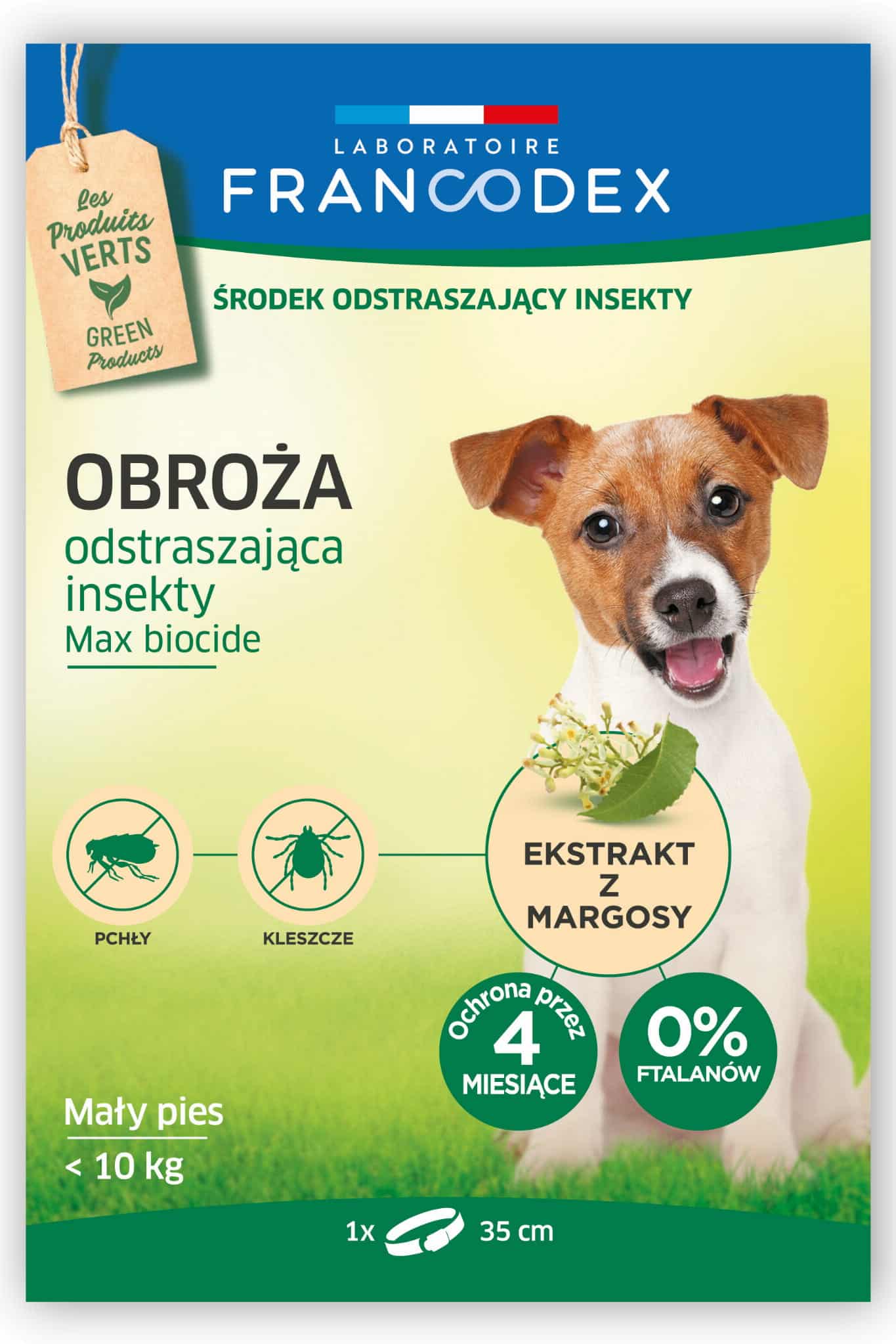 FRANCODEX Insektenabwehr-Halsband für Hunde unter 10 kg – 35 cm