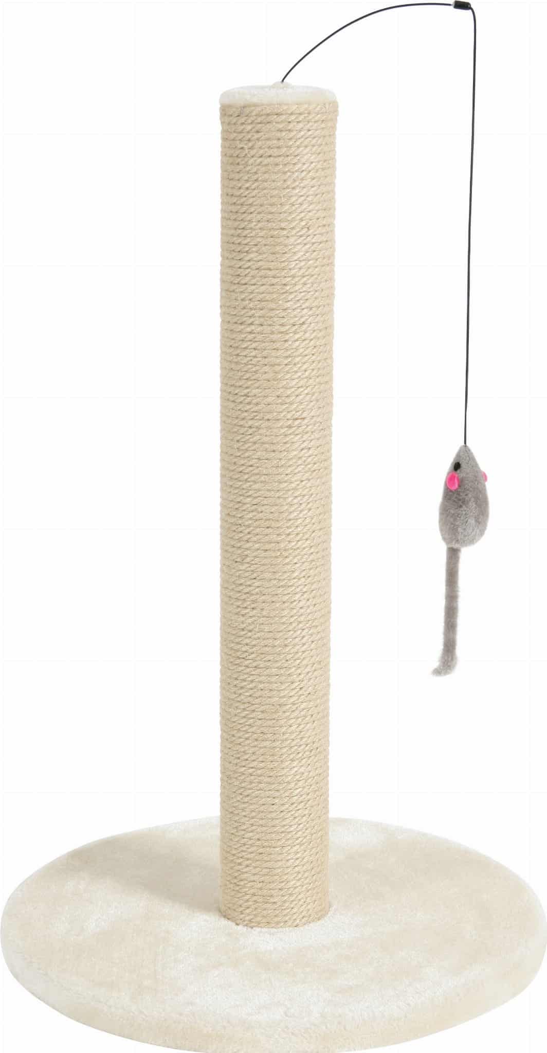 ZOLUX Sisal-Katzenkratzbaum mit Spielzeug – 48cm Beige