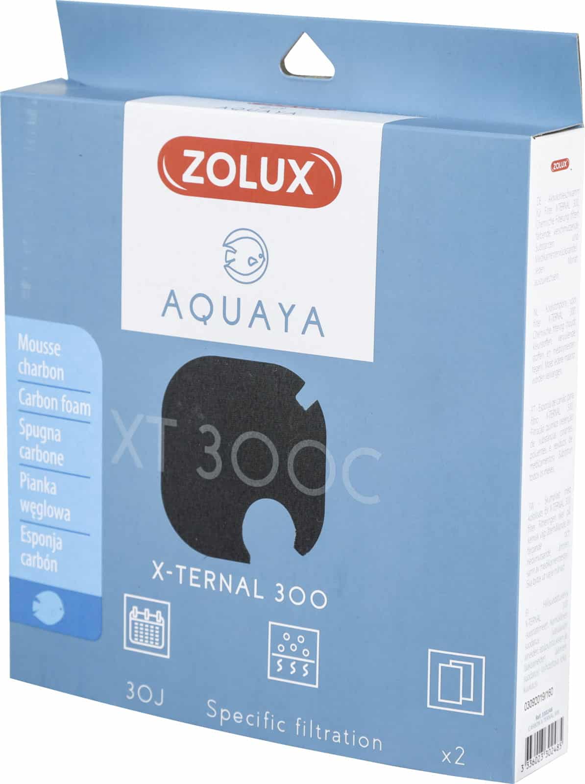Zolux Aktivkohleeinsatz für Filter Carbon AQUAYA XTERNAL 300