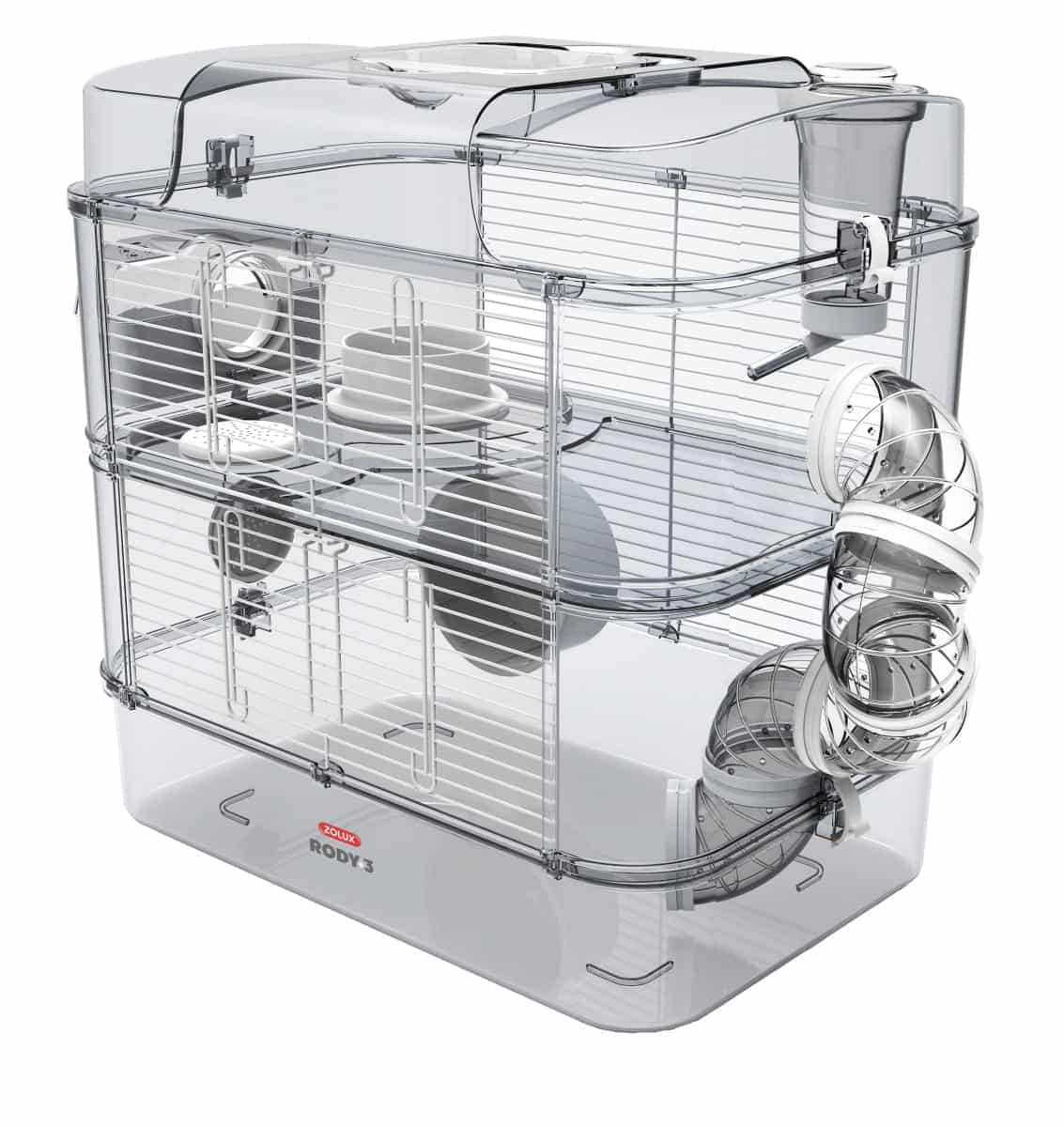 ZOLUX Käfig für Hamster und Mäuse RODY 3 DUO, Farbe Weiß