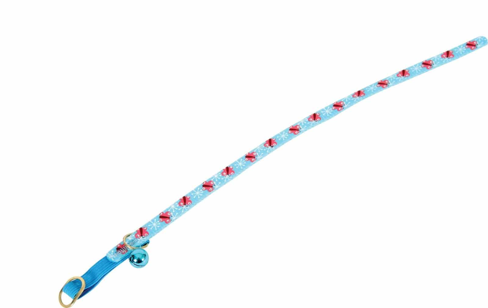 Zolux Nylon-Halsband für Katzen Butterfly 30 cm, Farbe Blau
