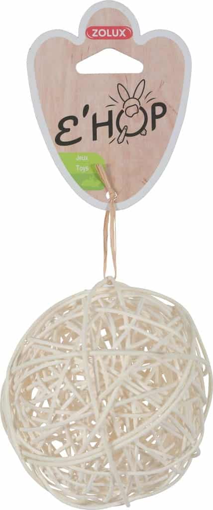 ZOLUX Spielzeug für Nagetiere – Kugel aus Rattan, natur, EHOP