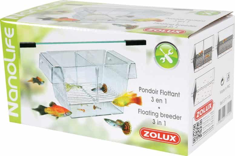 ZOLUX Schwimmender Ablaichkasten 3-in-1 mit Saugnäpfen für Aquarium