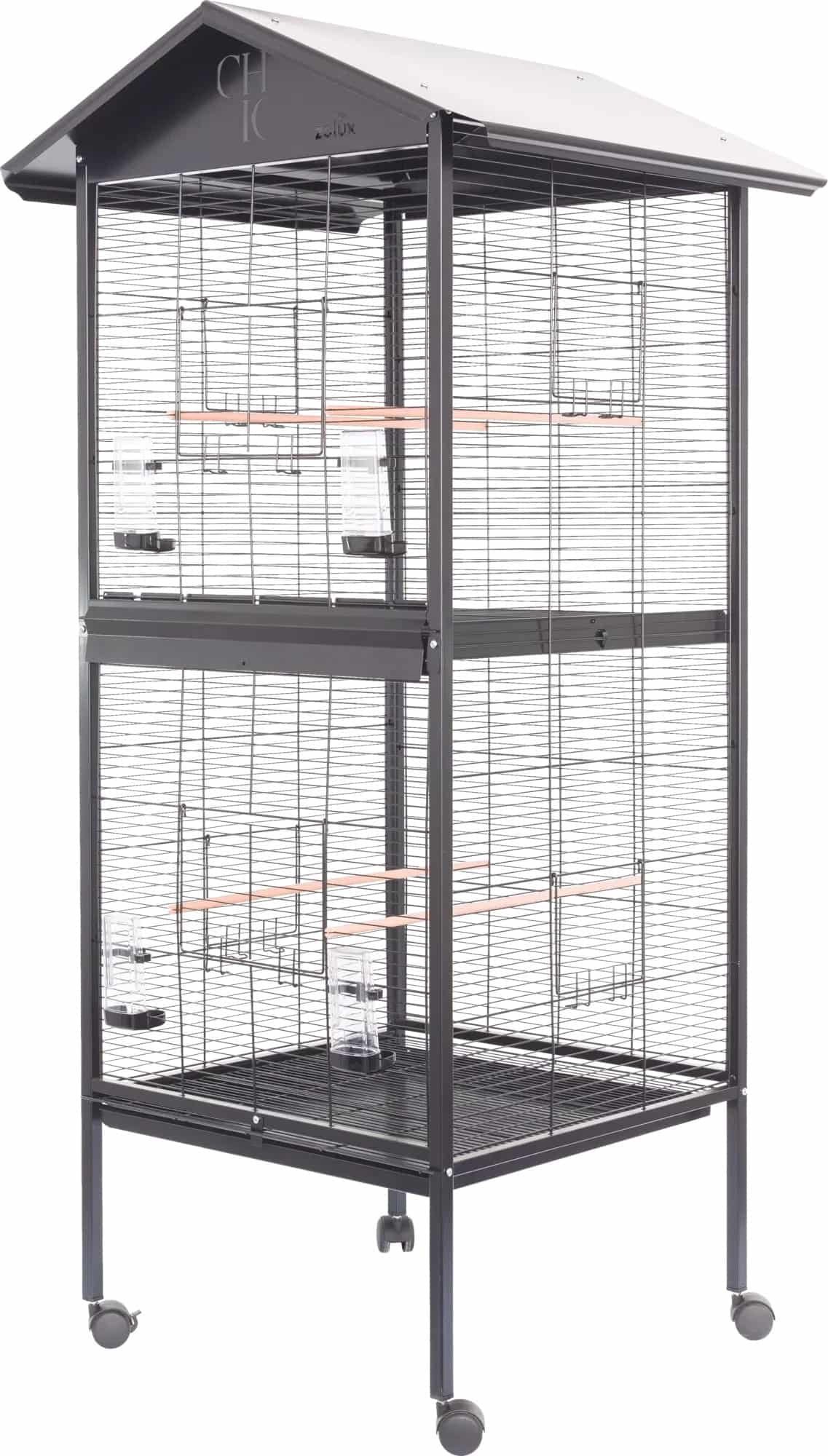 ZOLUX Vogelvoliere CHIC DUO schwarz H165