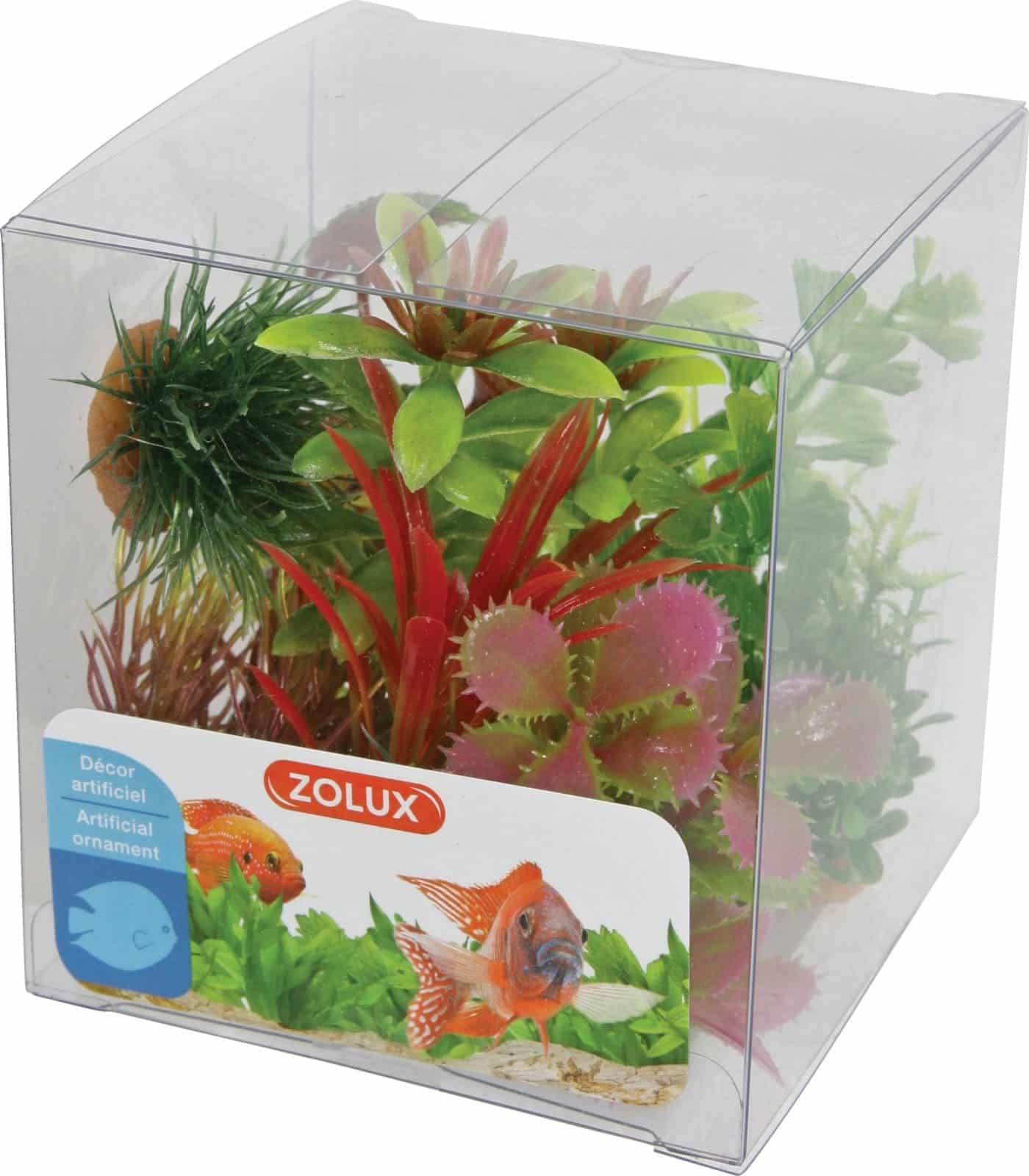ZOLUX Aquariumsdekoration – Pflanzen-Mix x 6 Stück, Set 1