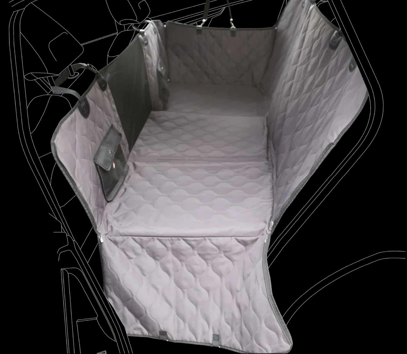 ZOLUX Schutzbezug für die Rücksitze im Auto NOMAD mit hartem Boden